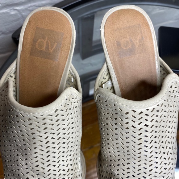 DV Kenli Perforated Block Heel Mules 9.5 - Picture 7 of 10